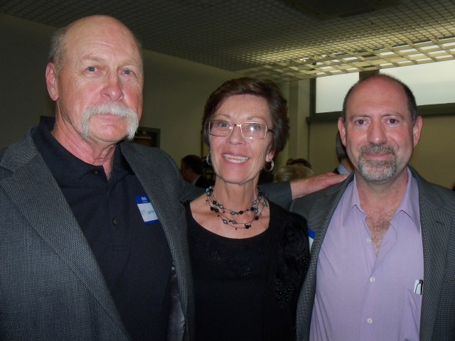 R.T. Lawton, Kiti Lawton, and Steve Steinbock at the Dell pre-Edgars cocktail party. (Photo courtesy of Steve Steinbock.)