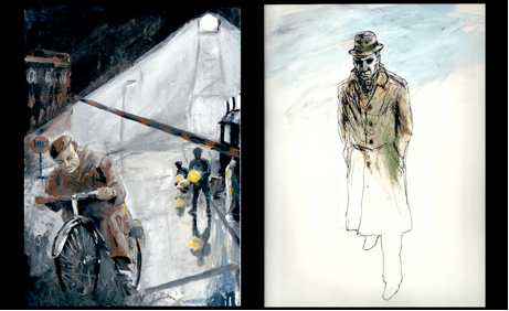 Early illustrations for The Spy Who Came in from the Cold, circa ’67-’68