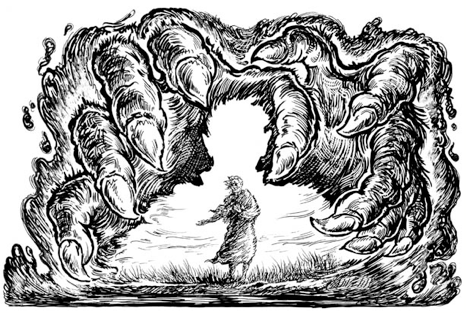 Illustration for The Faceless Thing by Edward D. Hoch