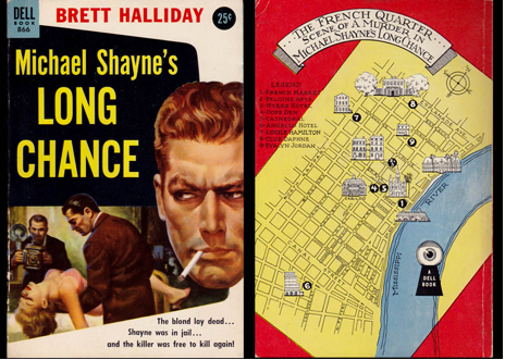 Cover by Robert Stanley and an earlier Dell “Map Back” of the same story from the forties