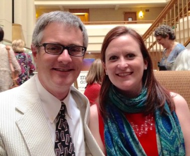 Art Taylor and Tara Laskowski at the Agatha banquet